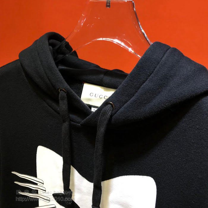 Gucci男裝 19/20FW新款連帽衛衣 最高品質 古奇黑色男衛衣 男士秋季最新單品  tzy2383